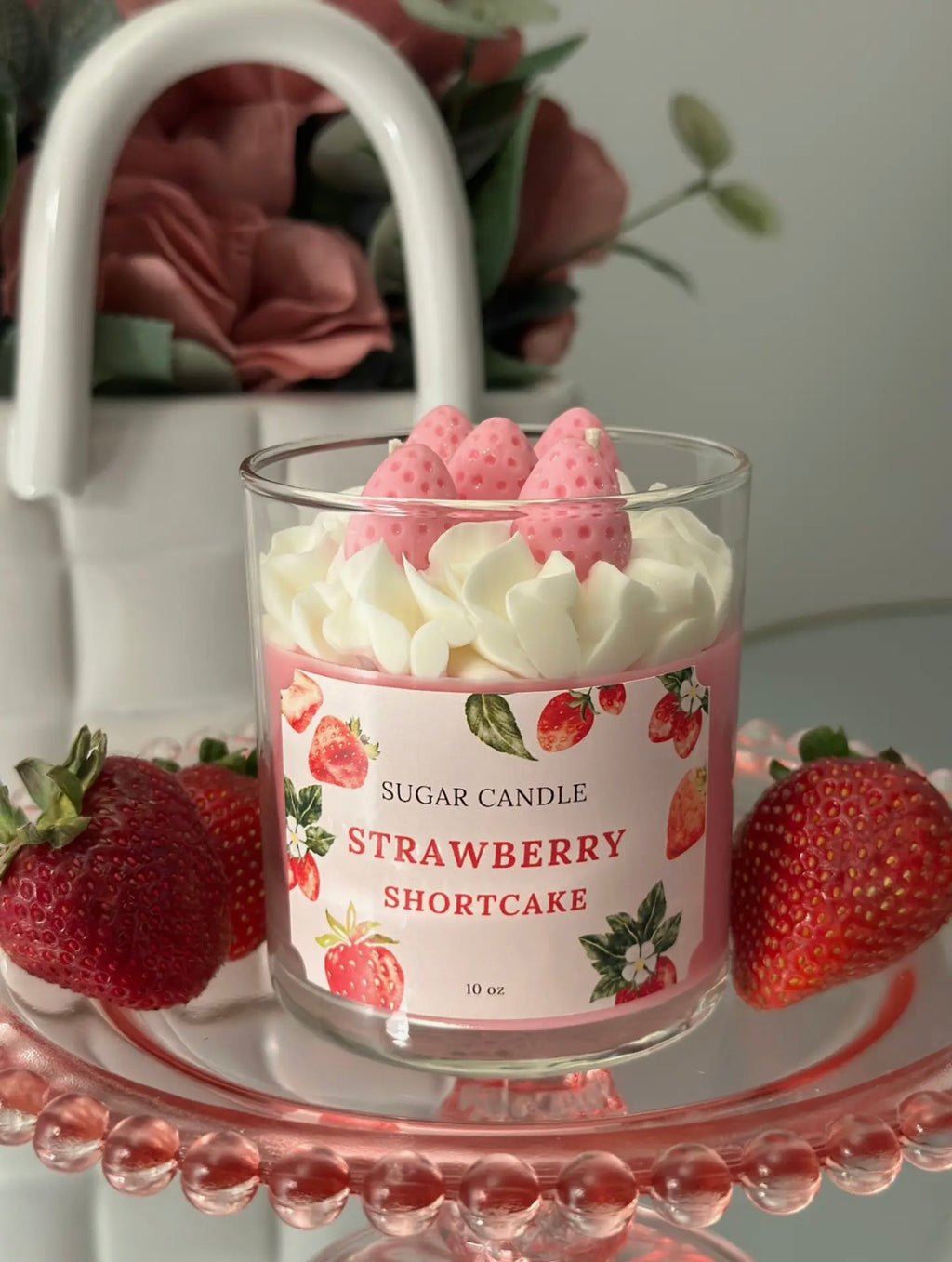 Strawberry Shortcake Dessert Candle