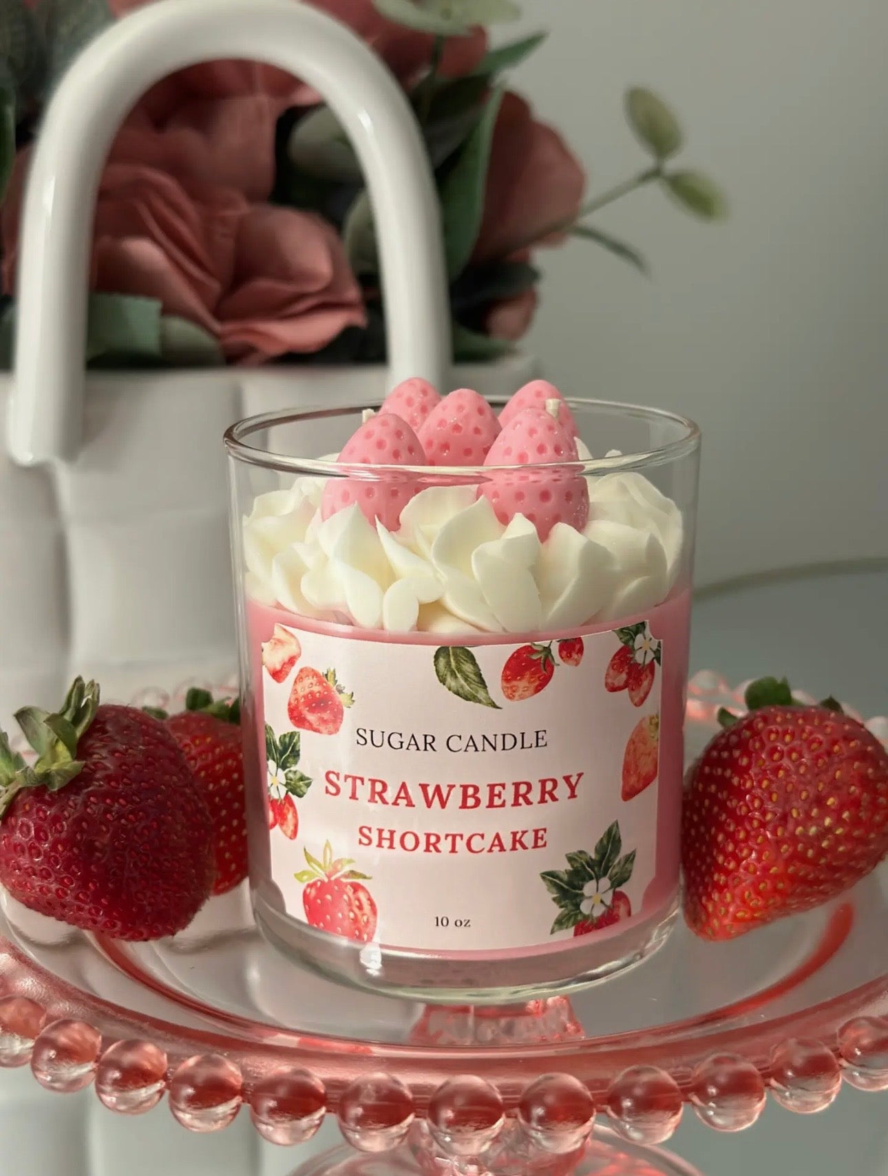 Strawberry Shortcake Dessert Candle