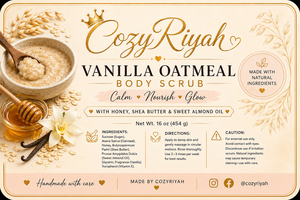 Vanilla Oatmeal body scrub